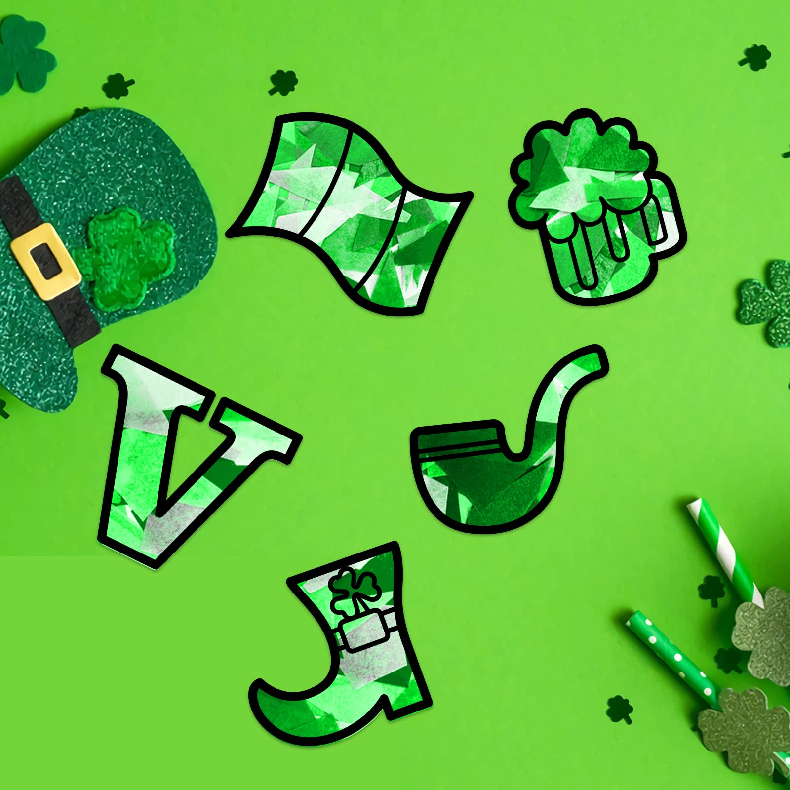 ahandmaker-stickers-attrape-soleil-vitrail-saint-patrick-24-pcs image 4
