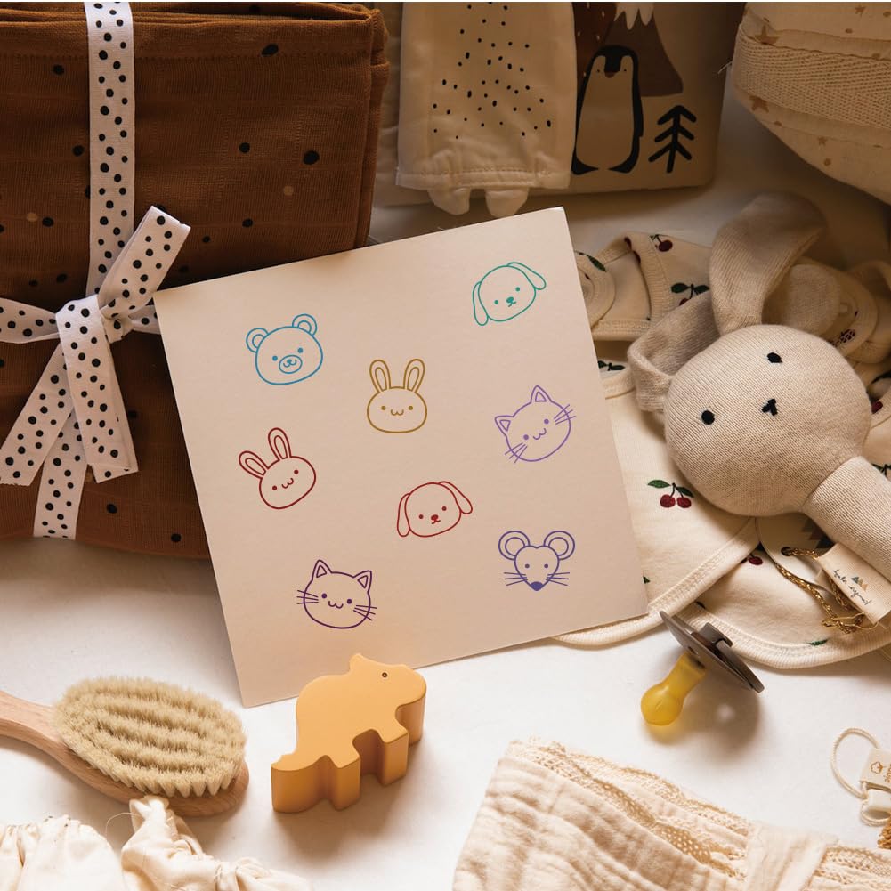 ahandmaker-stamp-tampon-bois-animaux-kawaii-lot-de-5 image 2