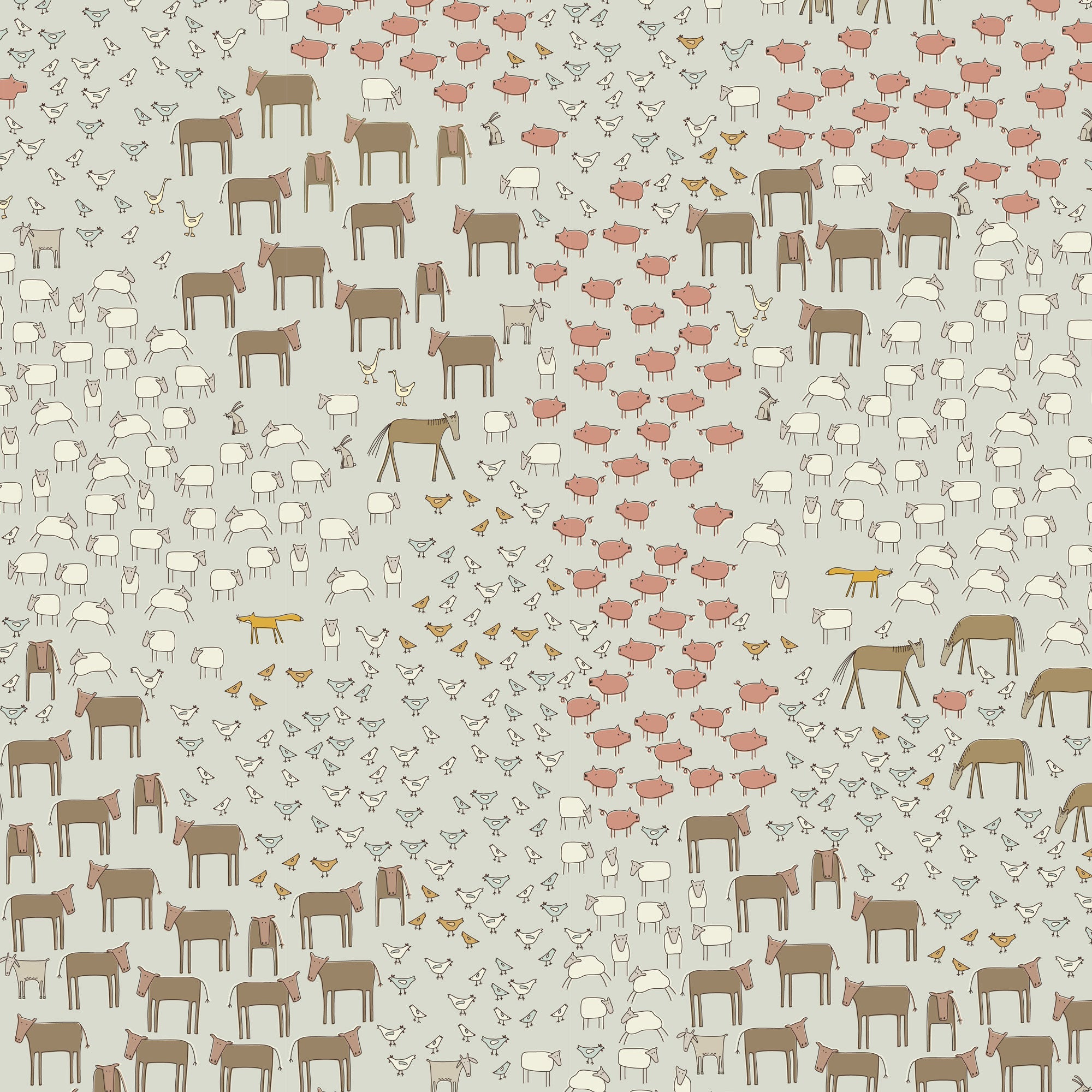 anni-downs-appleby-farm-dv7733-tissu-coton-animaux-bleu-clair-25-cm image 1
