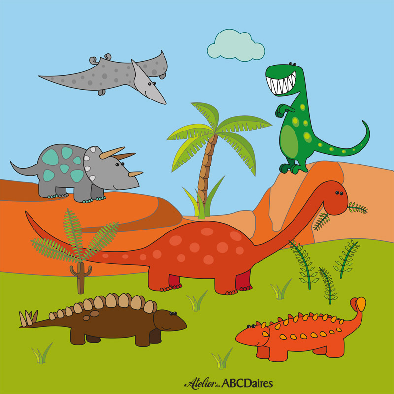 atelier-des-abcdaires-grand-panneau-petit-panneau-dinosaures-velours image 1
