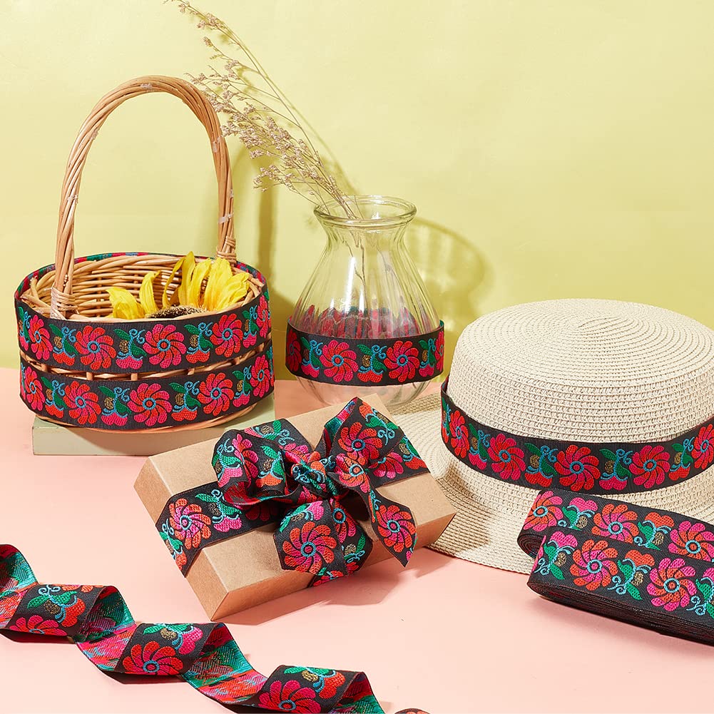 ahandmaker-chain-trim-ruban-jacquard-rose-style-7-2-rouleaux image 4