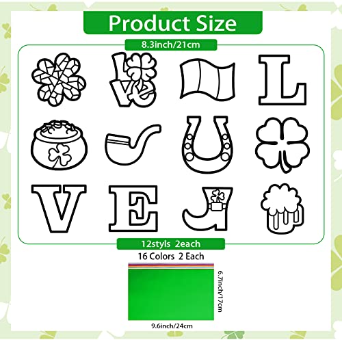 ahandmaker-stickers-attrape-soleil-vitrail-saint-patrick-24-pcs image 7