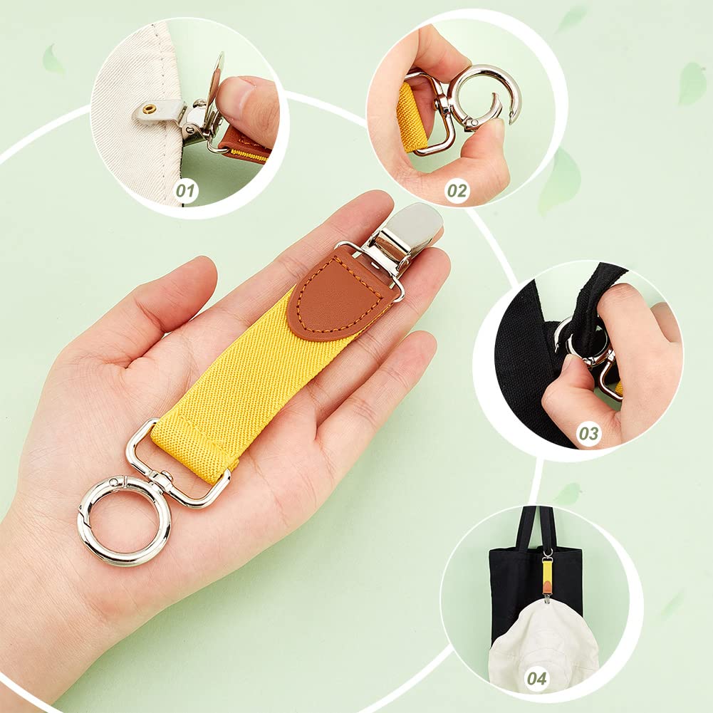 ahandmaker-clip-chapeau-voyage-similicuir-6-pcs-6-couleurs image 3