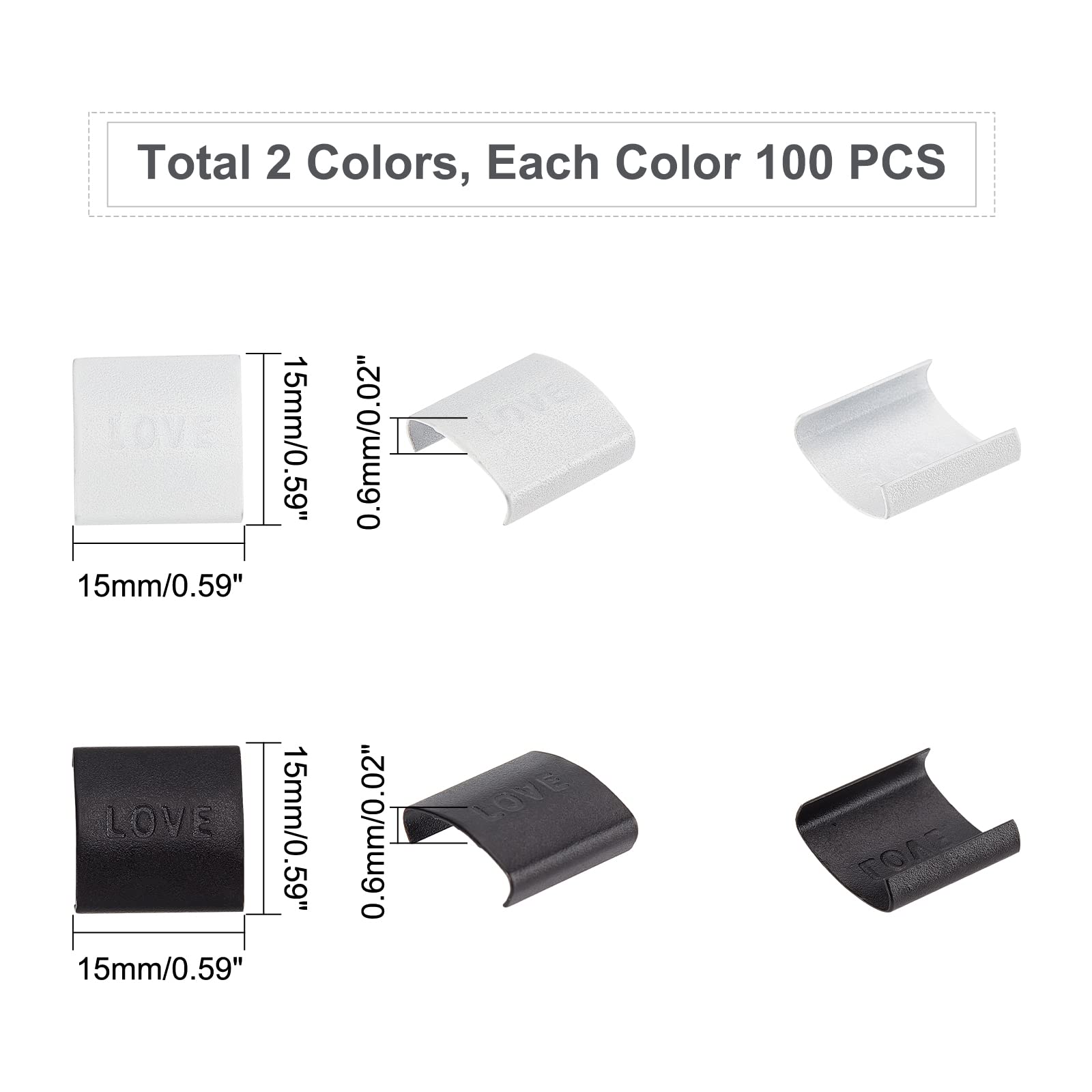 ahandmaker-prot-ge-bord-en-u-pvc-200-pi-ces-love-2-couleurs image 2