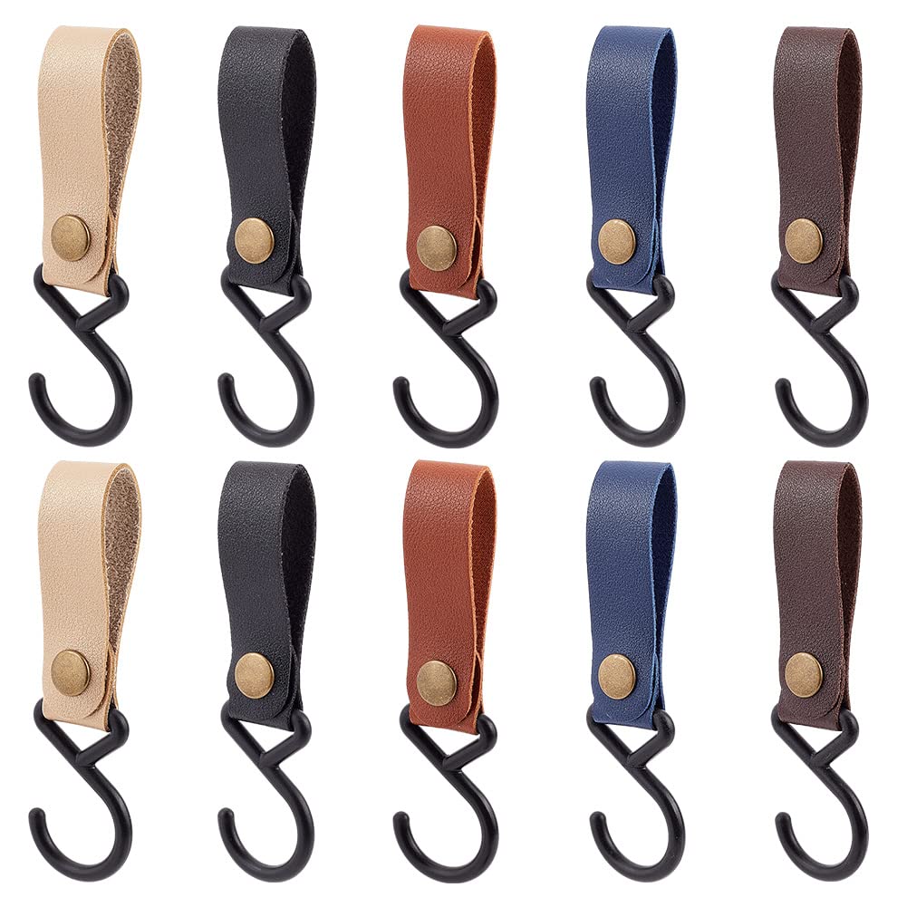 ahandmaker-crochet-s-cuir-sangle-cuir-lot-10-couleurs-mixtes image 1