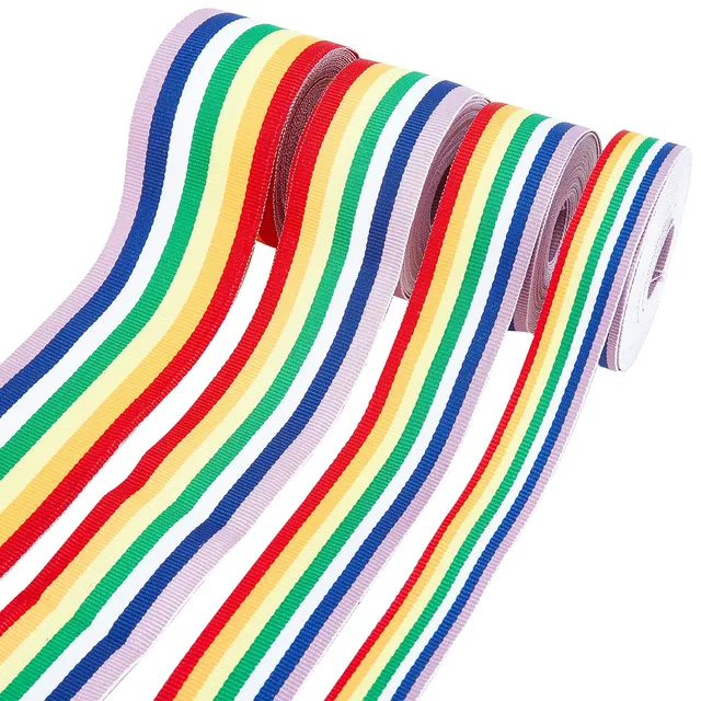 ahandmaker-20-m-ruban-gros-grain-arc-en-ciel-polyester-4-tailles image 1