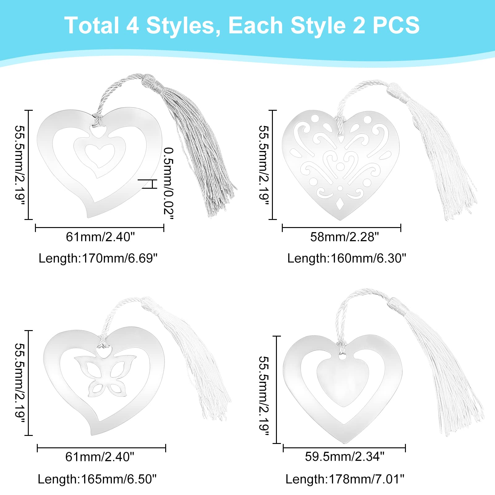 ahandmaker-office-study-8-marque-pages-acier-coeur-glands image 2