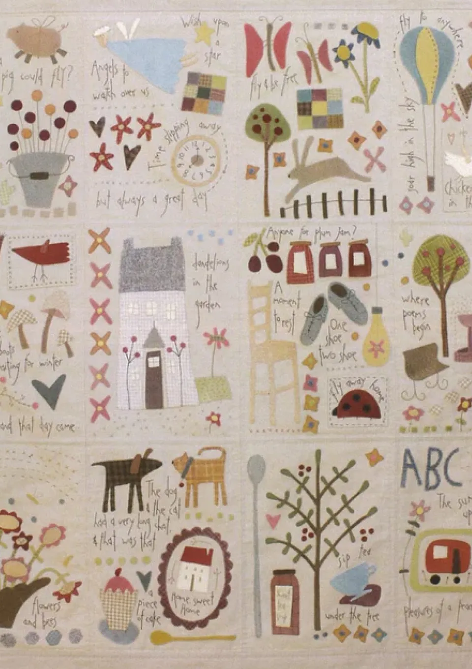 anni-downs-quilts-dancing-chickens-patron-patchwork-appliqu image 1