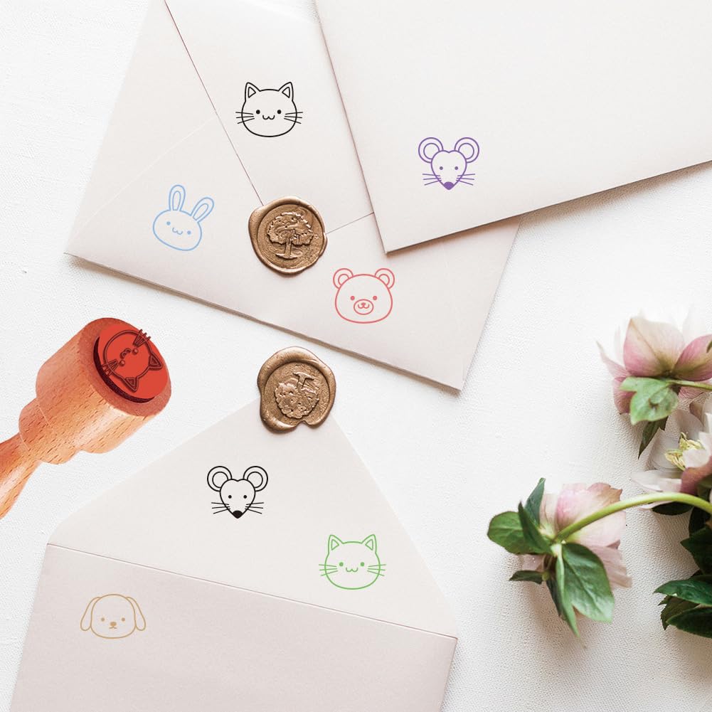 ahandmaker-stamp-tampon-bois-animaux-kawaii-lot-de-5 image 4