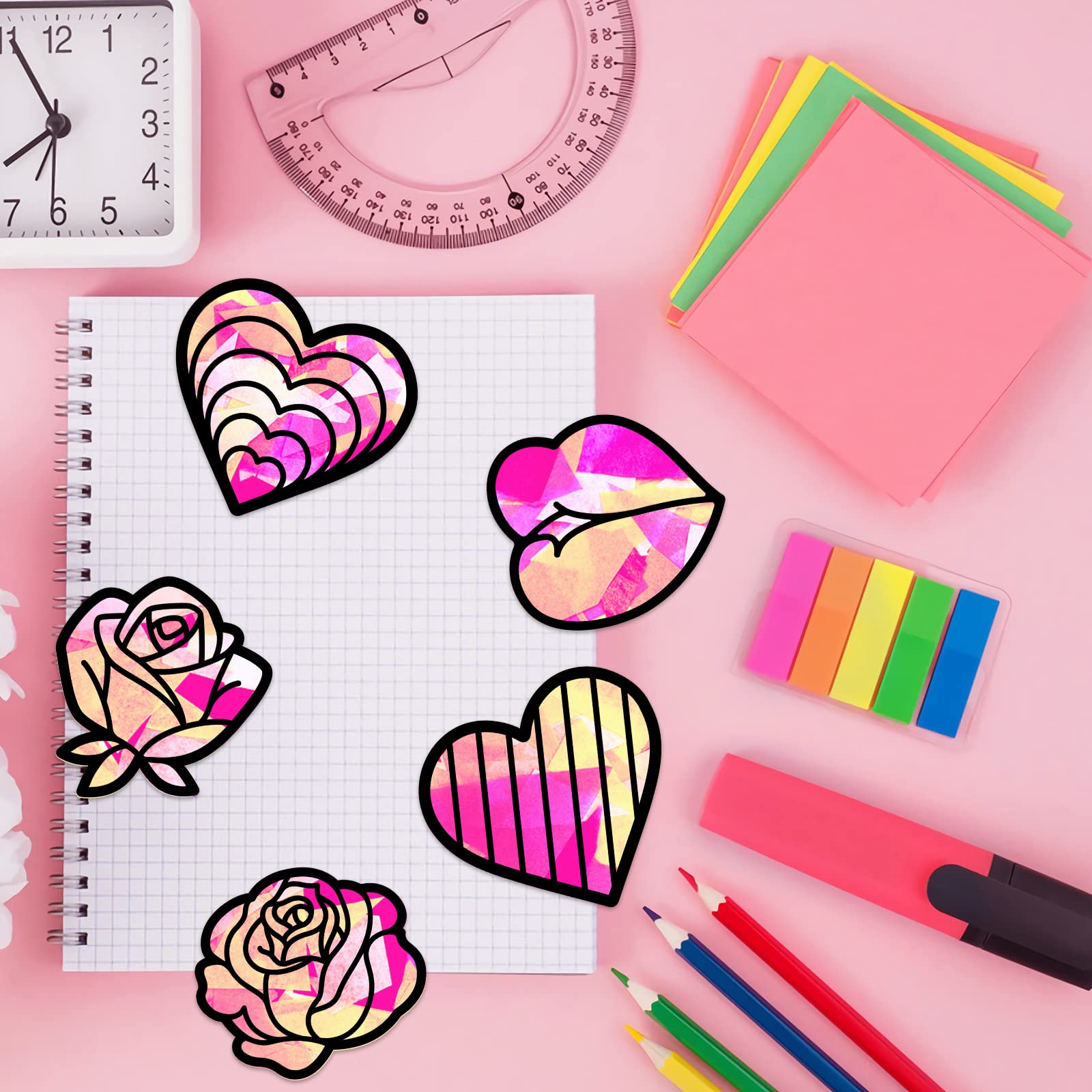 ahandmaker-self-adhesive-stickers-kit-suncatcher-24-pcs-saint-valentin-c-ur image 4