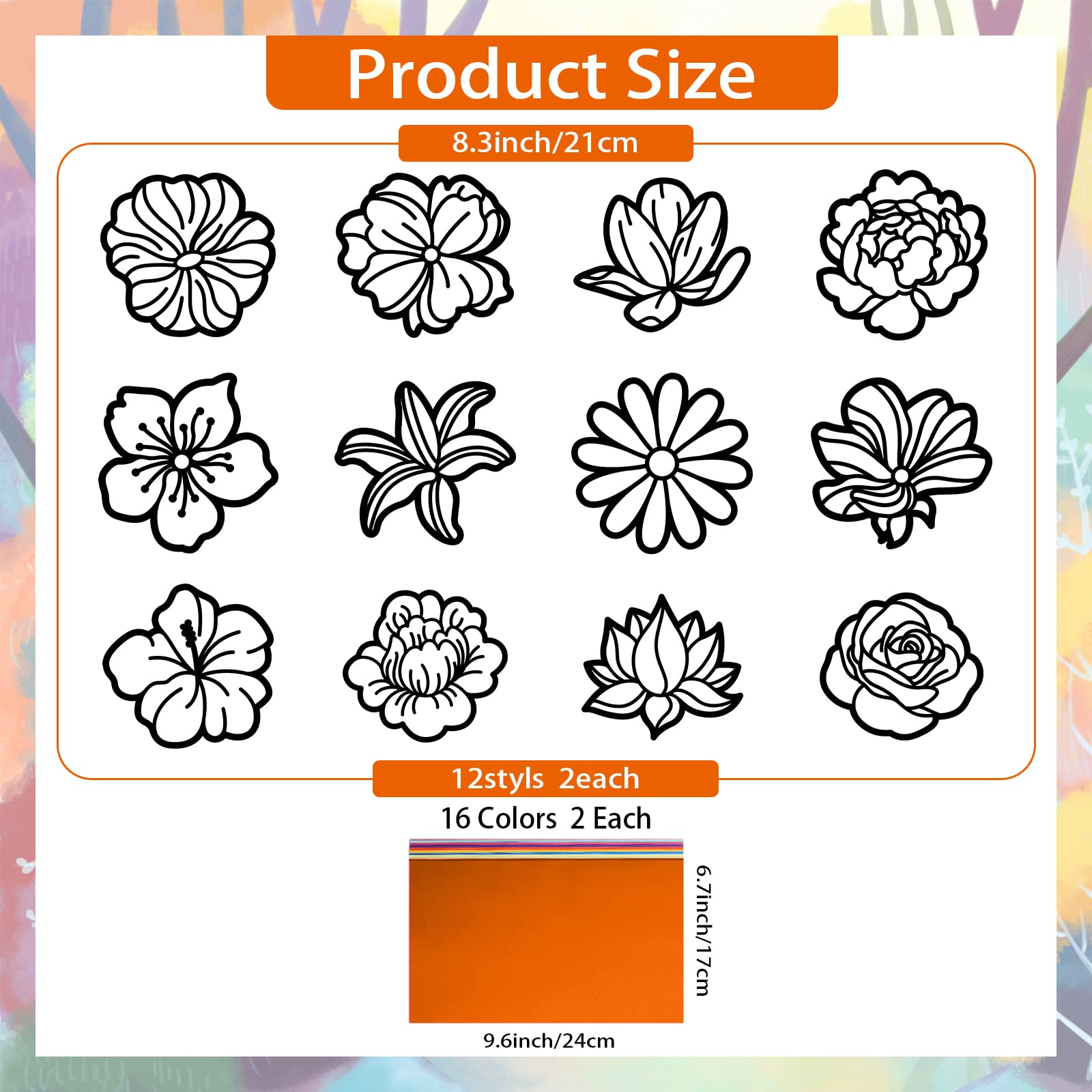 ahandmaker-kit-suncatcher-fleurs-24-pi-ces-autocollants-fen-tre image 2