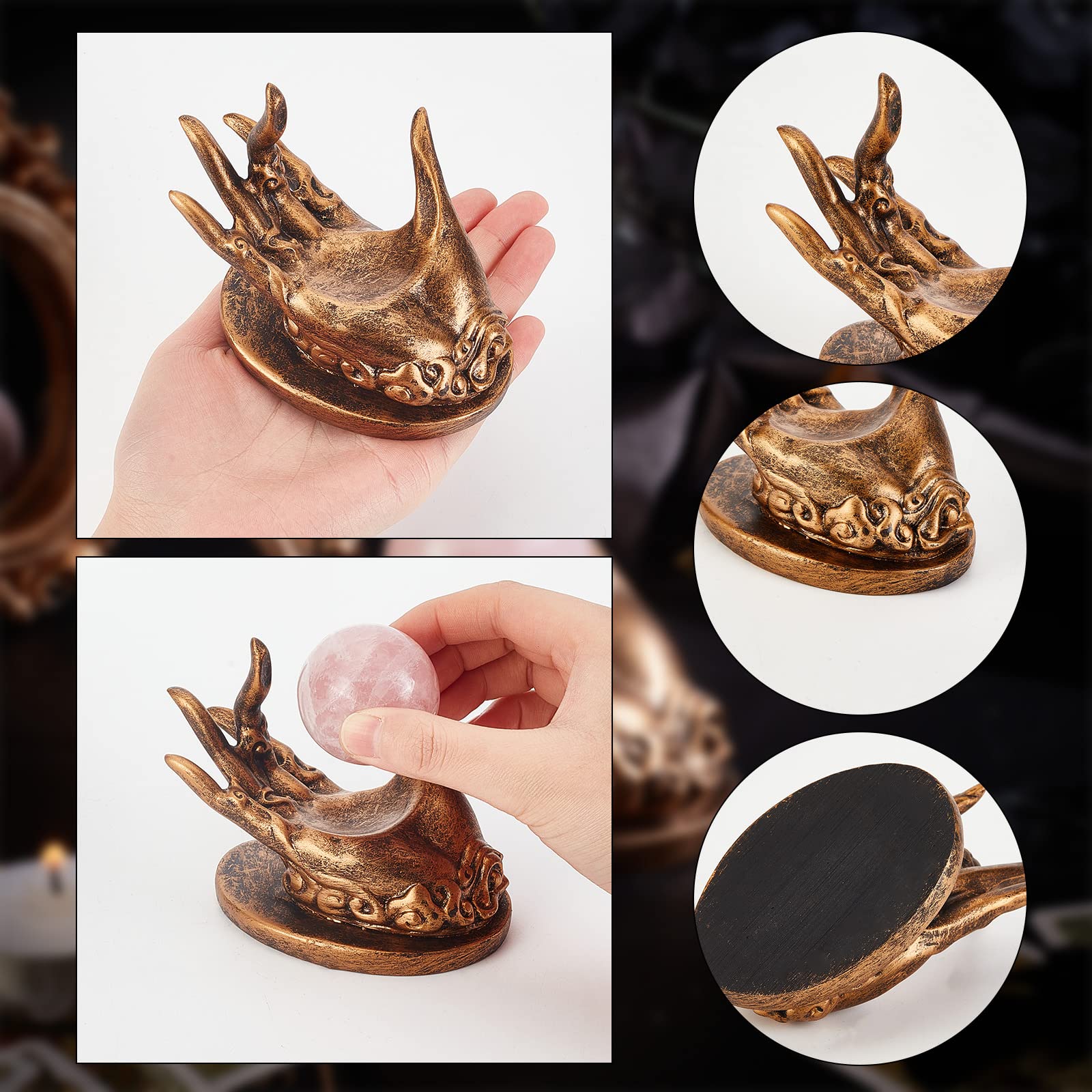 ahandmaker-home-decorate-pr-sentoir-boule-cristal-main-bouddha-dor image 3
