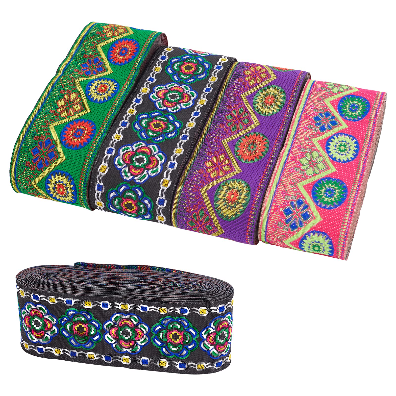ahandmaker-chain-trim-ruban-jacquard-floral-50-mm-7-m-tres image 4