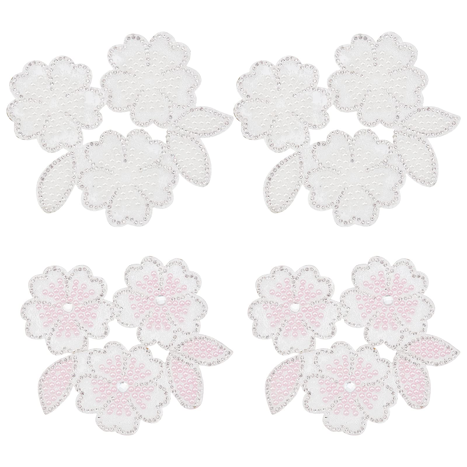 ahandmaker-appliqu-fleur-perle-strass-8-pi-ces-2-couleurs-couture image 1