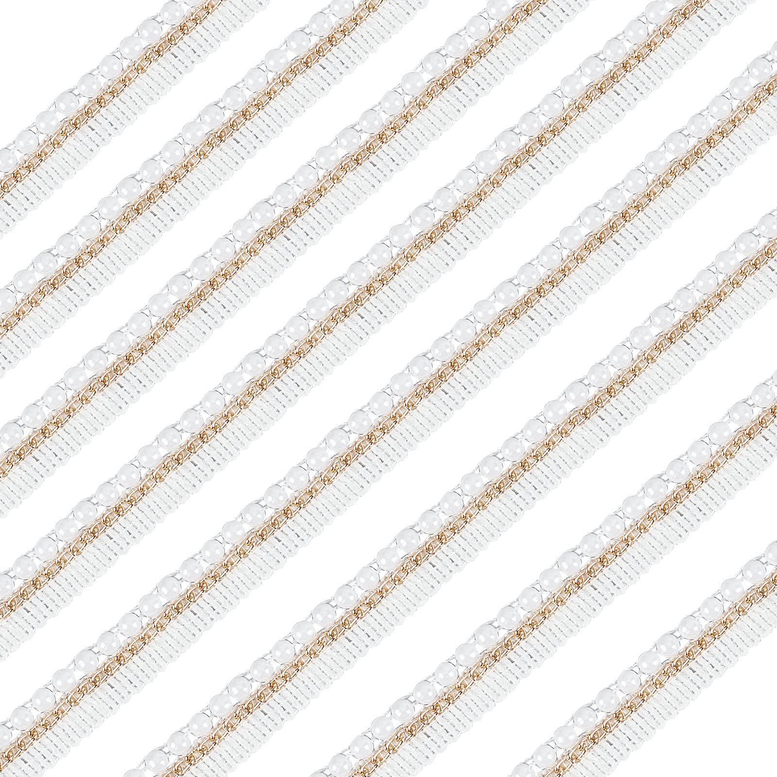 ahandmaker-galon-perl-blanc-4-5m-polyester-19mm-mariage image 1
