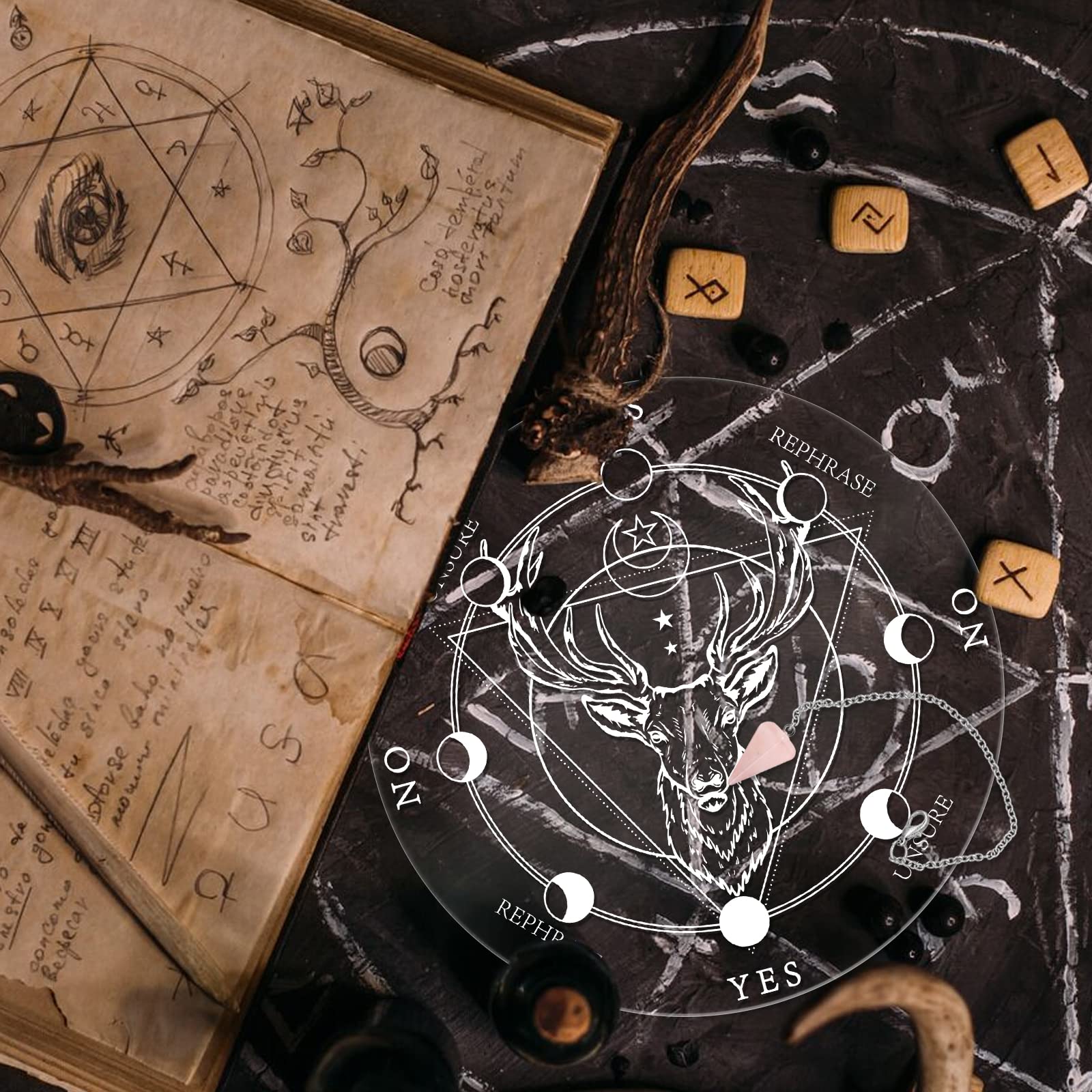 ahandmaker-planche-pendule-papillon-tableau-divination-2-pi-ces-cristal image 8