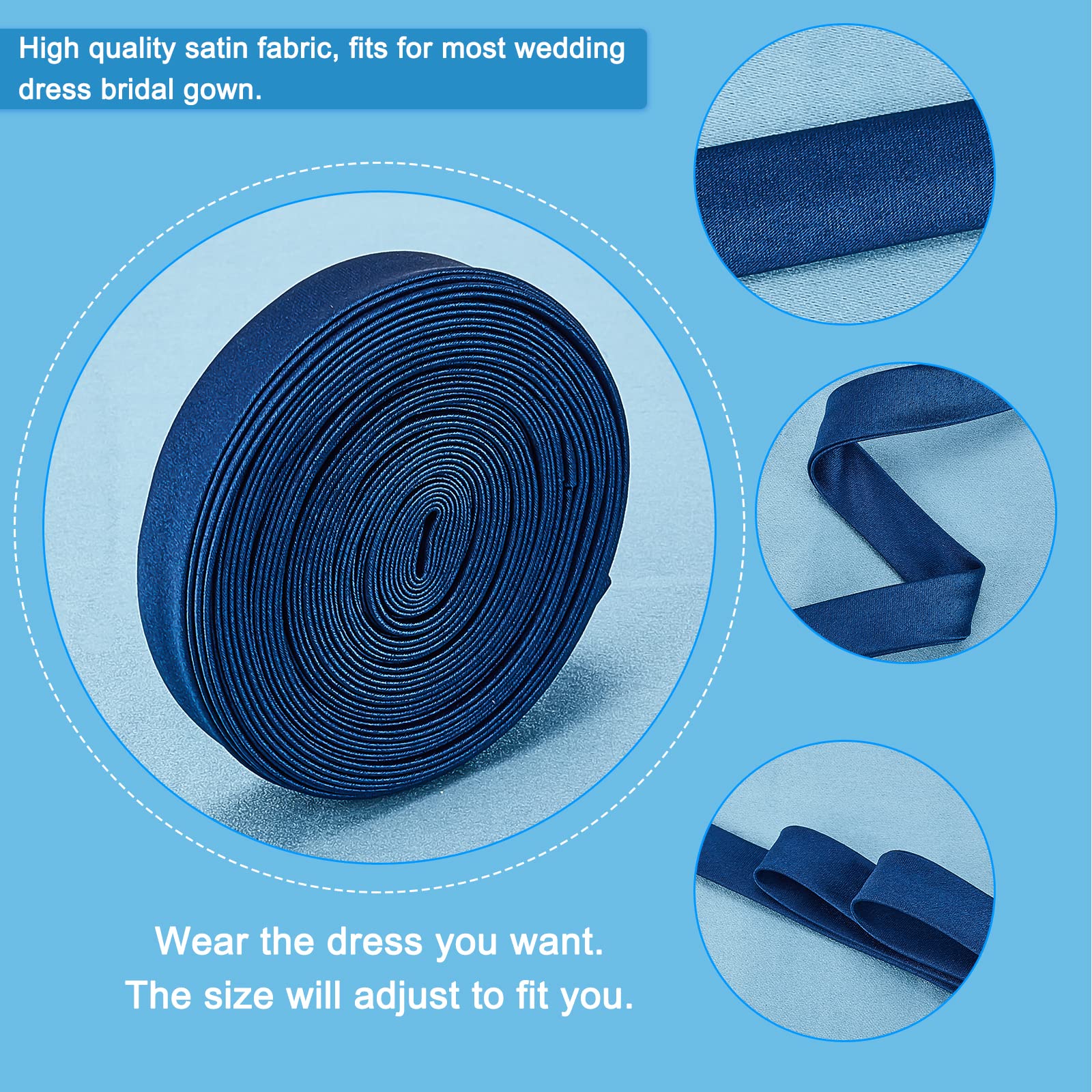 ahandmaker-wedding-supplies-lacet-robe-mari-e-bleu-marine-3-5-m image 5