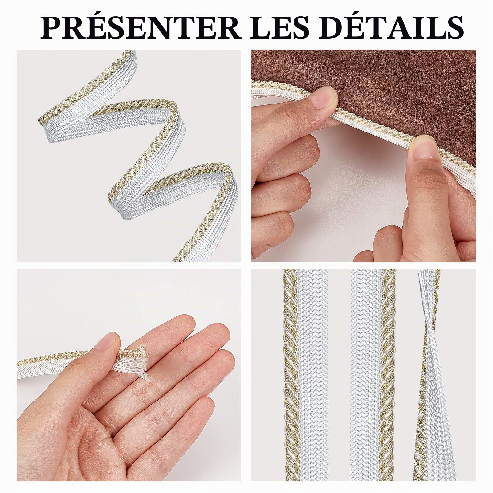 ahandmaker-chain-trim-passepoil-blanc-or-11-mm-10-yards image 4