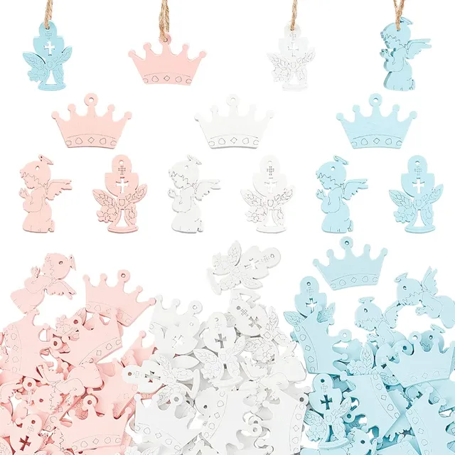 ahandmaker-home-decorate-90-anges-bois-3-couleurs-no-l image 1