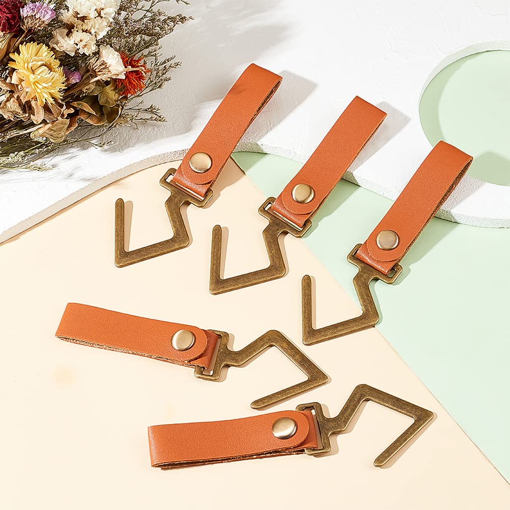 ahandmaker-sangle-cuir-suspension-crochet-camping-8-pcs-marron image 4
