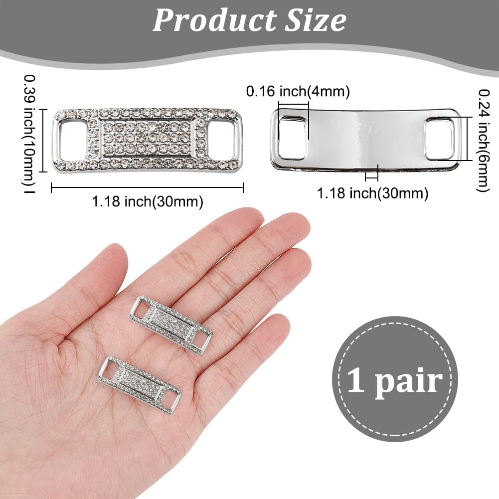ahandmaker-breloques-lacets-c-ur-strass-sneakers-paire image 1