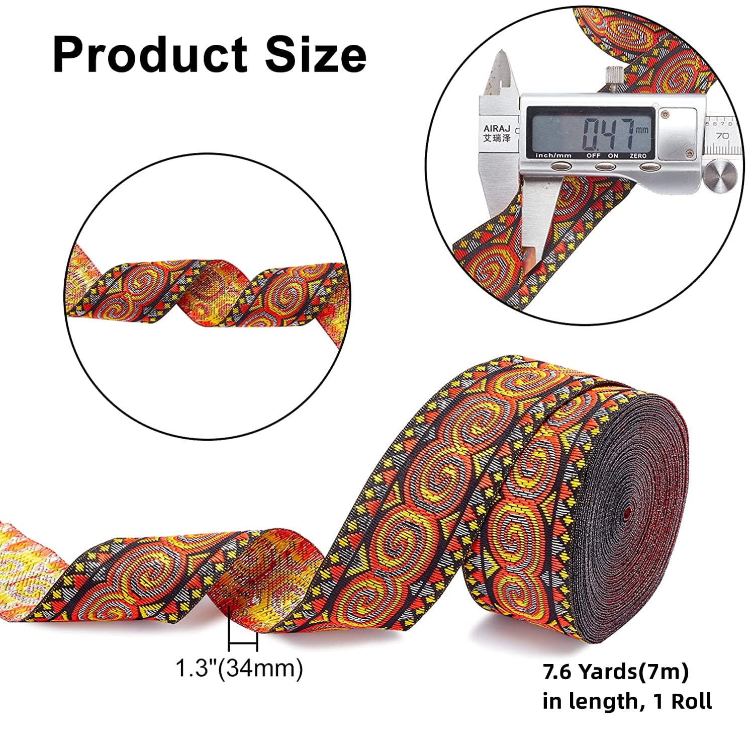 ahandmaker-ruban-brod-jacquard-vintage-7-6-yards image 2