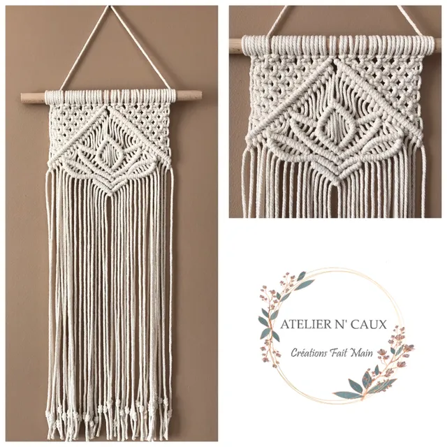 atelier-n-caux-lotus-tenture-murale-macram-fleur-beige image 1