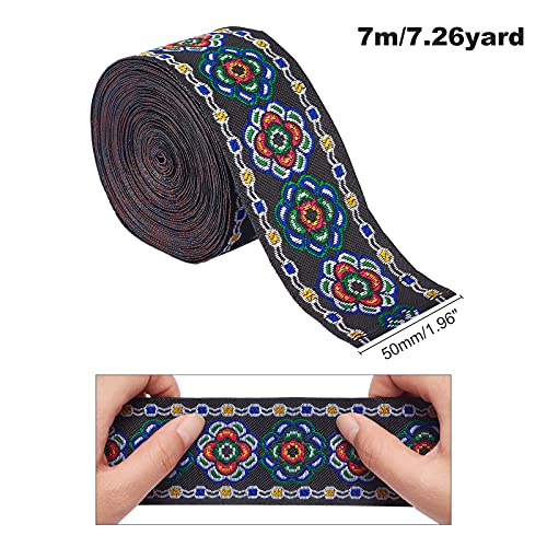 ahandmaker-chain-trim-ruban-jacquard-floral-50-mm-7-m-tres image 8
