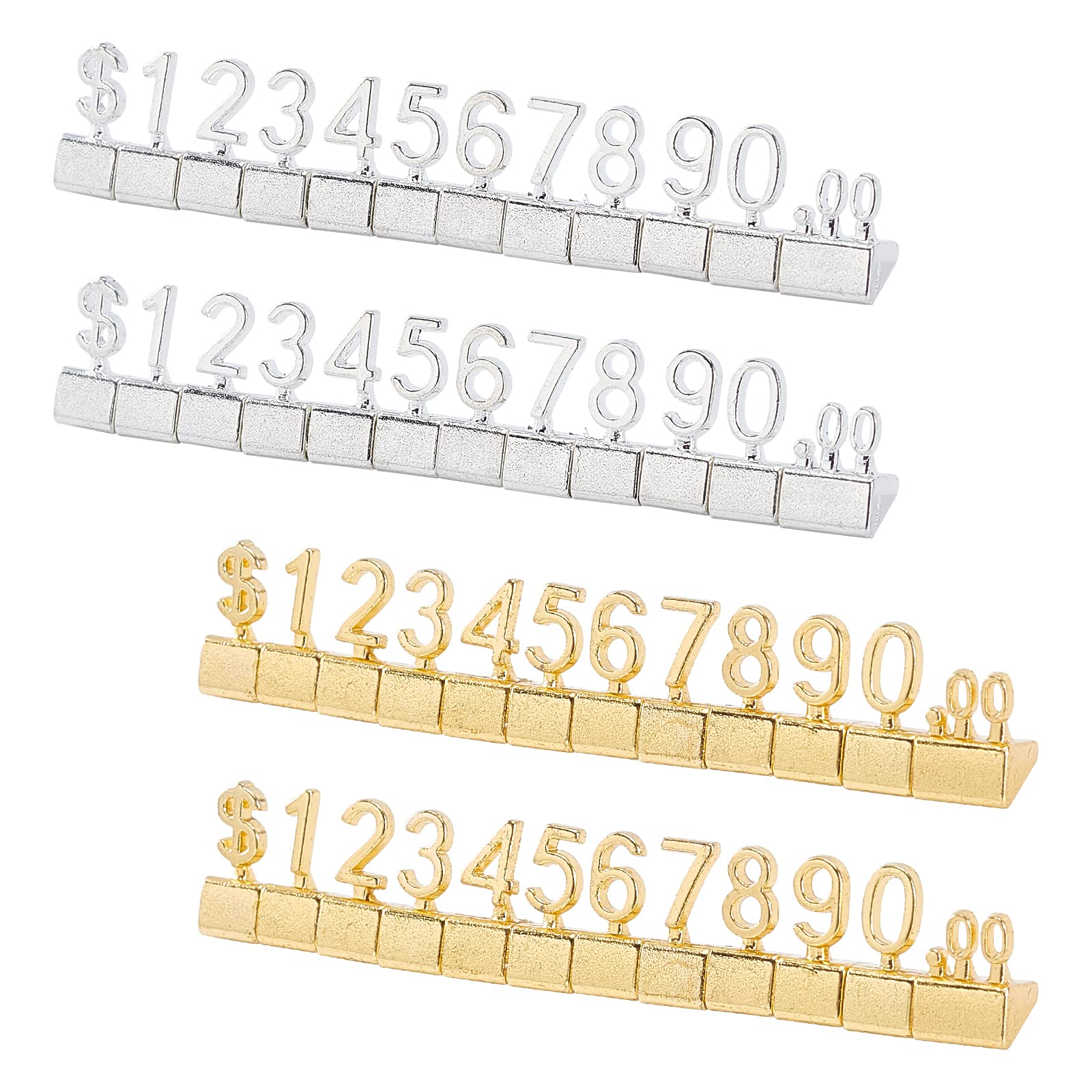 ahandmaker-office-tiquettes-prix-m-tal-r-glable-or-argent-4-pcs image 1