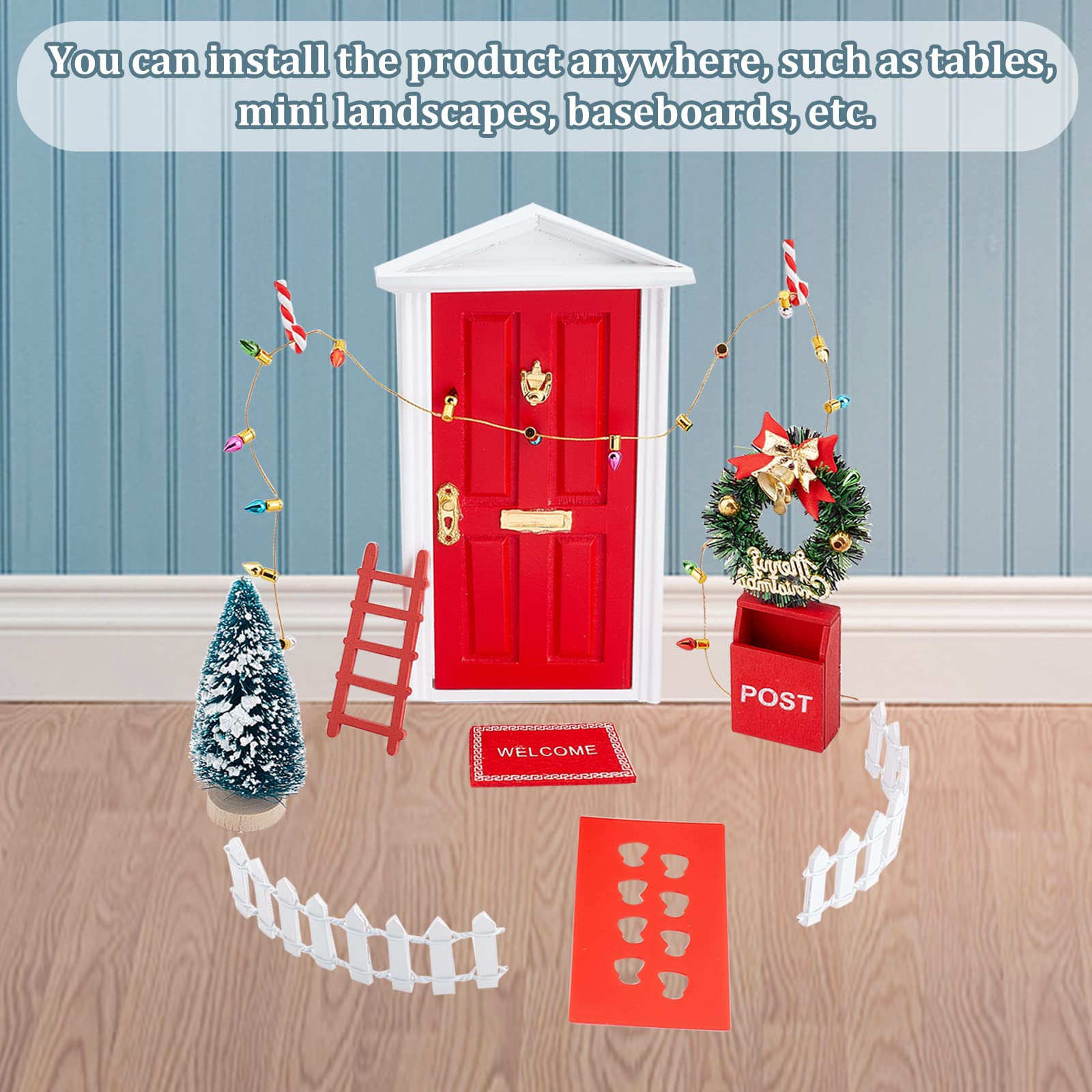 ahandmaker-miniature-house-porte-f-e-no-l-rouge-14-pcs image 7