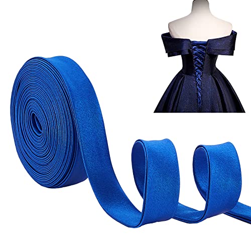ahandmaker-3-5m-lacet-robe-mari-e-coton-bleu-royal-corset image 8