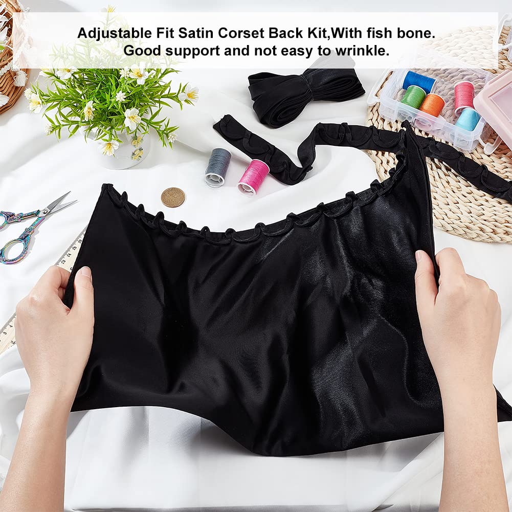 ahandmaker-kit-corset-mari-e-satin-noir-ajustable image 5
