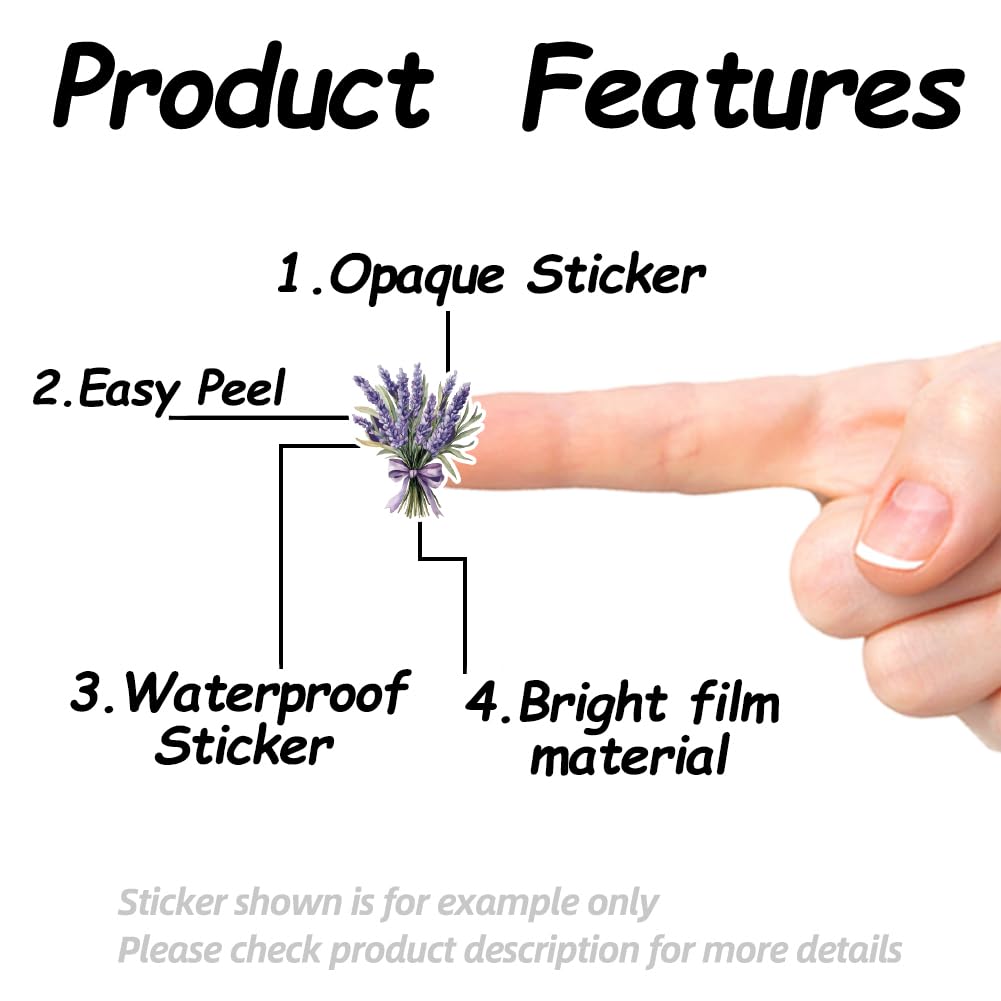 ahandmaker-stickers-lot-240-autocollants-lavande-bouquet image 4