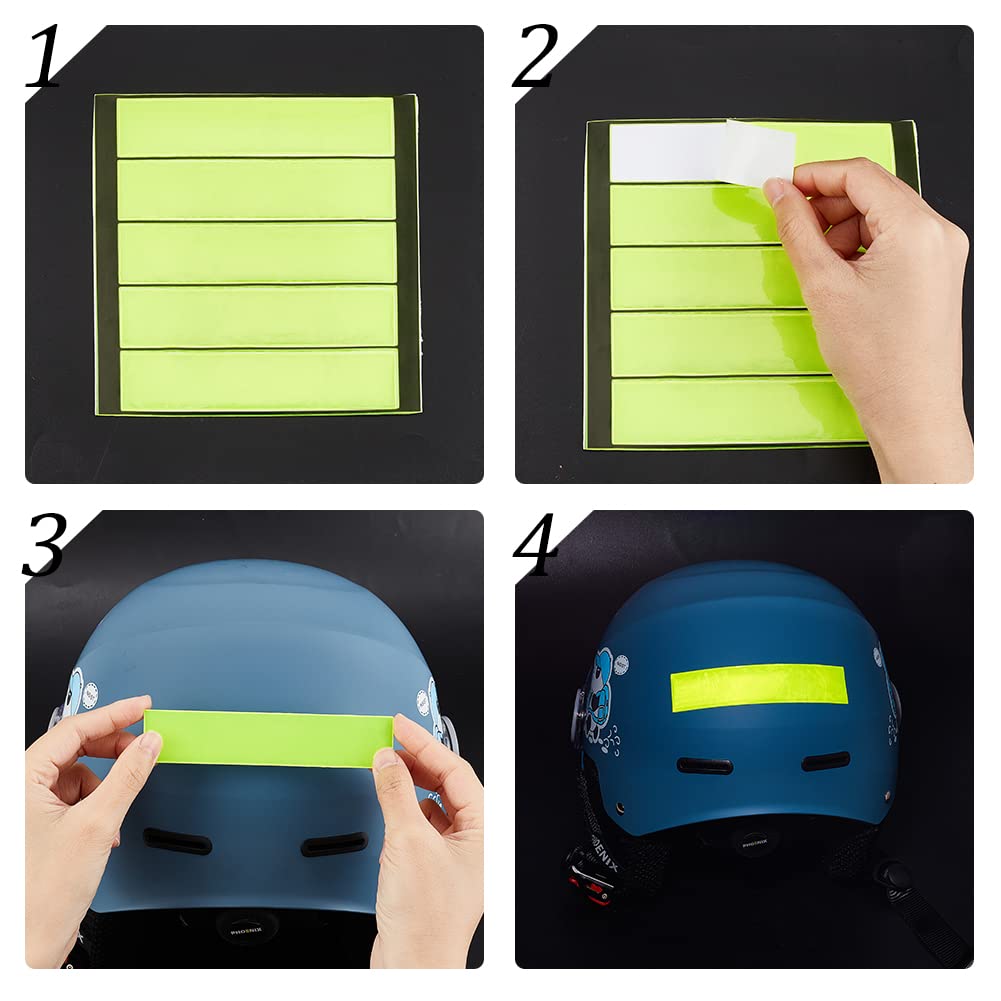 ahandmaker-autocollants-casque-r-fl-chissants-jaunes-lot-40 image 3
