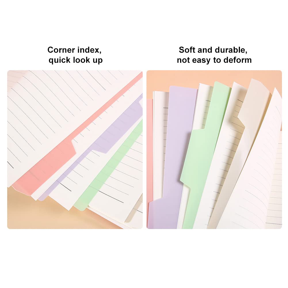 ahandmaker-office-study-intercalaire-classeur-plastique-16-pcs-couleurs-claires image 6