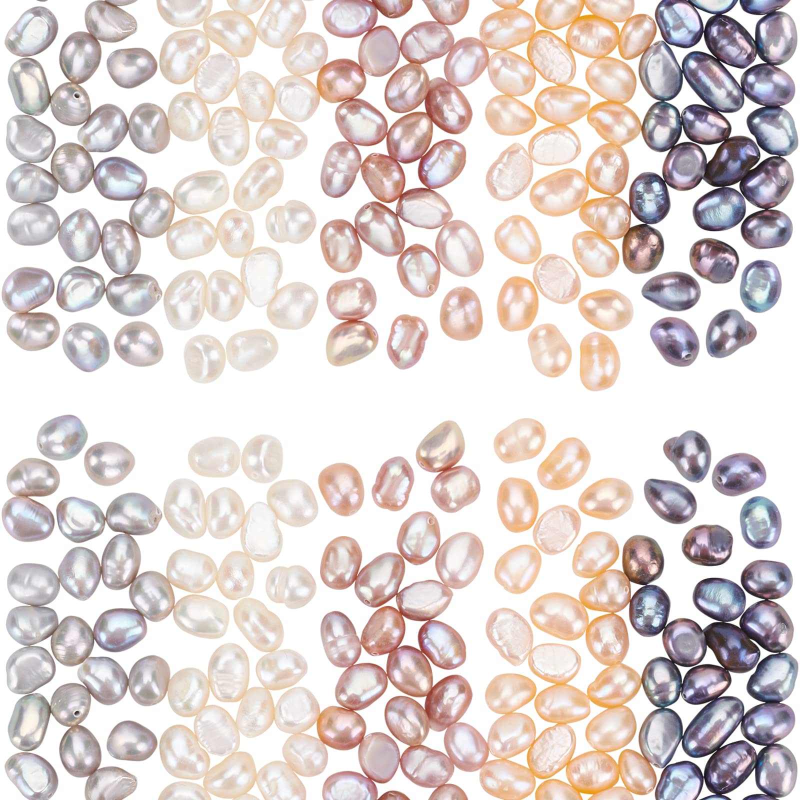 ahandmaker-beads-perles-nacre-riz-150-pi-ces-5-couleurs-7-mm image 1