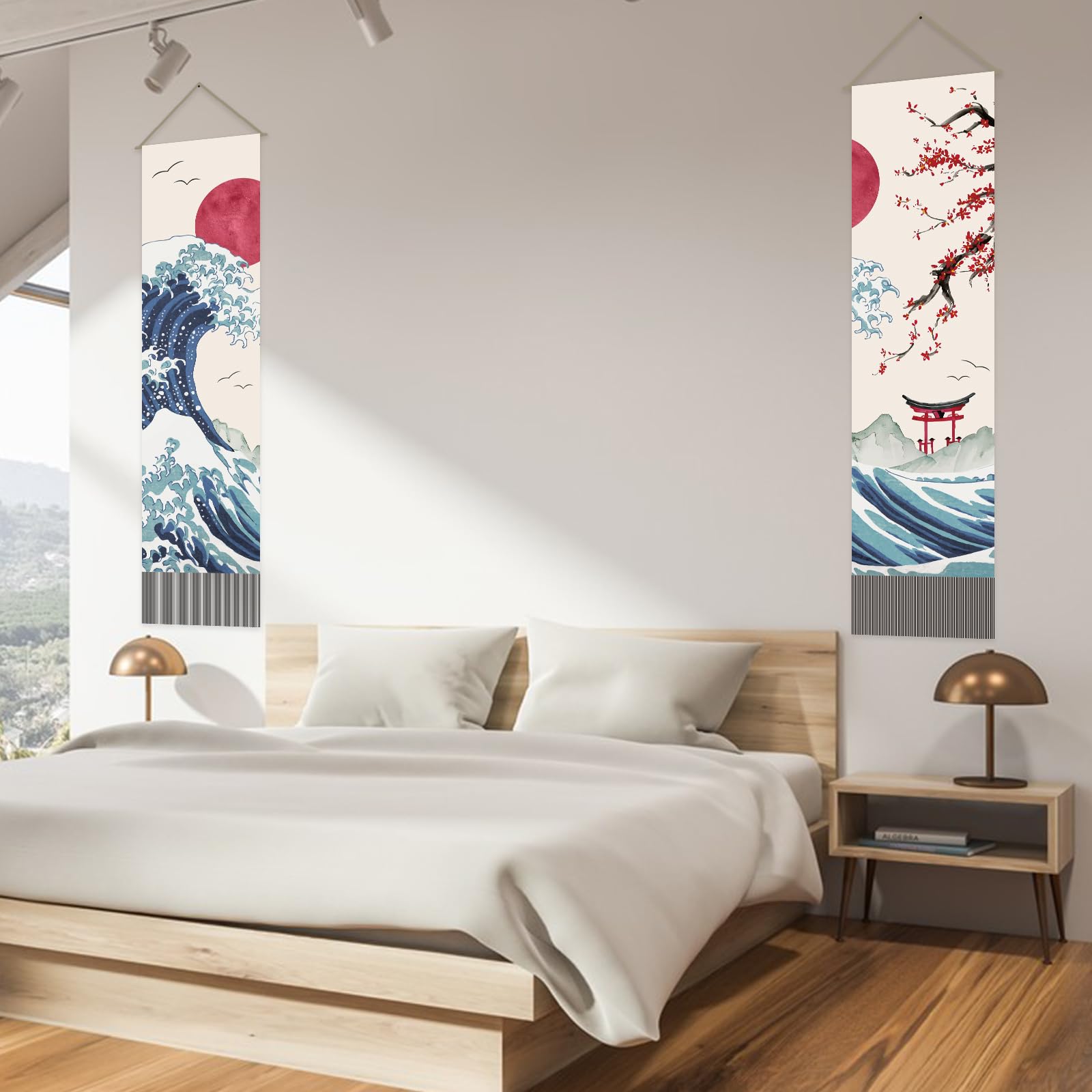 ahandmaker-tapisserie-japonaise-vagues-soleil-lot-de-2 image 5