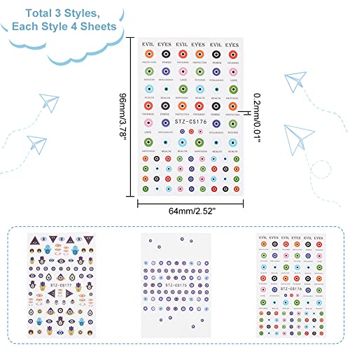ahandmaker-stickers-ongles-evil-eye-12-feuilles-autocollants-bleu image 8