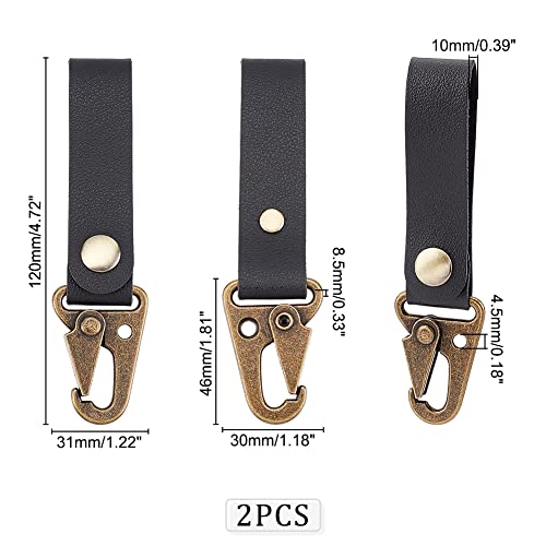 ahandmaker-keychain-porte-cl-s-tactique-molle-cuir-noir-lot-2 image 8