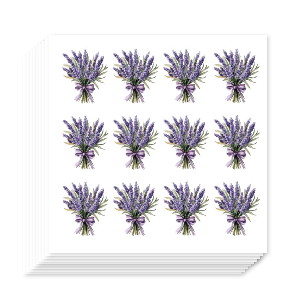 ahandmaker-stickers-lot-240-autocollants-lavande-bouquet image 1