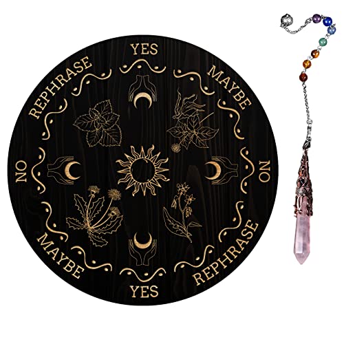 ahandmaker-planche-pendule-divination-bois-quartz-rose-soleil image 8