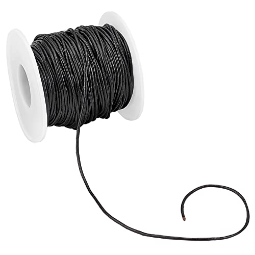 ahandmaker-chain-trim-cordon-cuir-rond-noir-1-5-mm-30-m-tres image 8