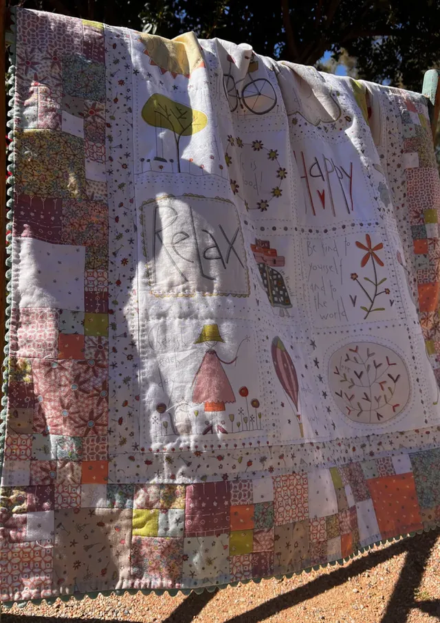 anni-downs-simply-be-fun-quilt-patron-couverture-86x102-cm image 1