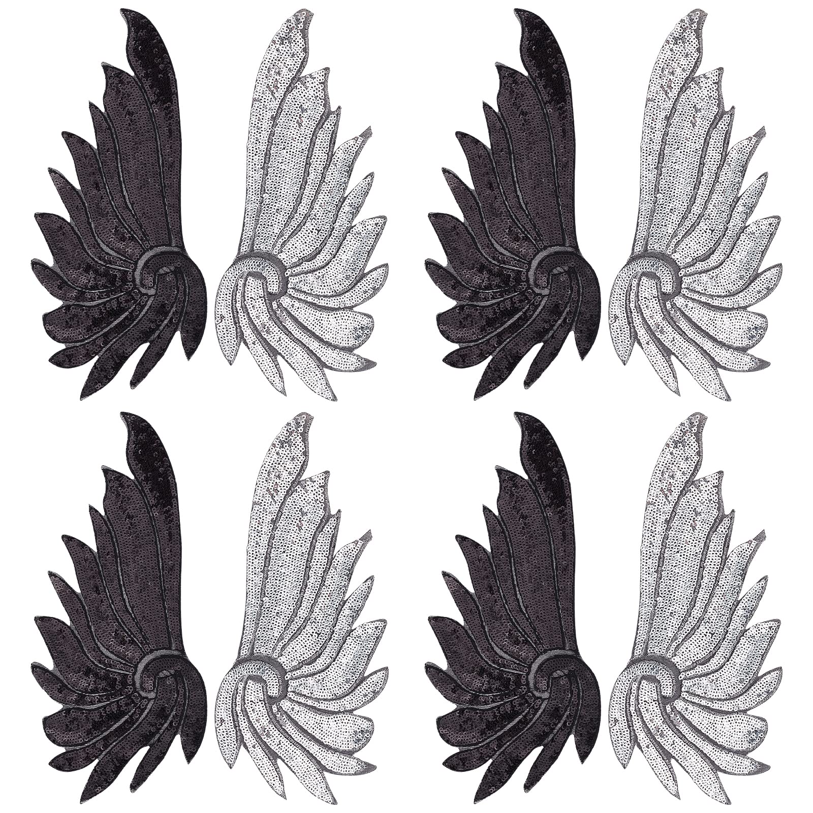 ahandmaker-applique-patch-ailes-ange-paillettes-8-pi-ces image 1