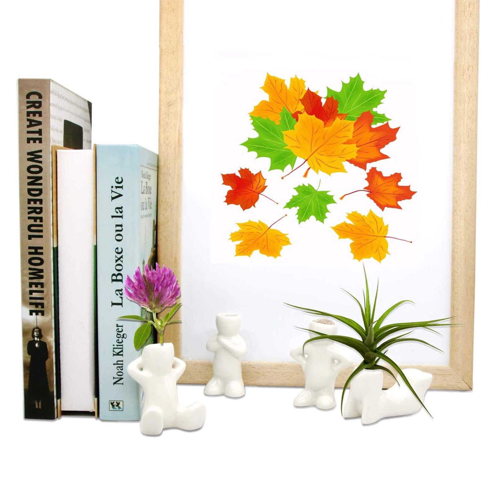 ahandmaker-support-plante-air-c-ramique-lot-4-poup-e-blanc image 6