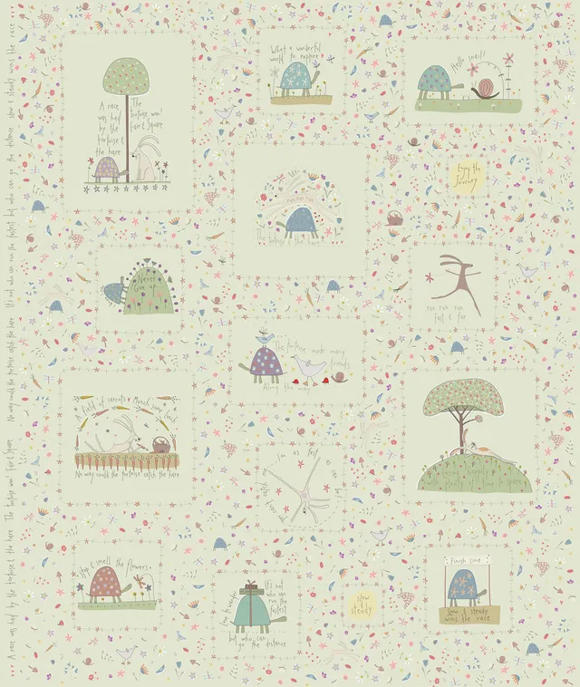 anni-downs-slow-steady-dv7421-panneau-tissu-bleu image 1