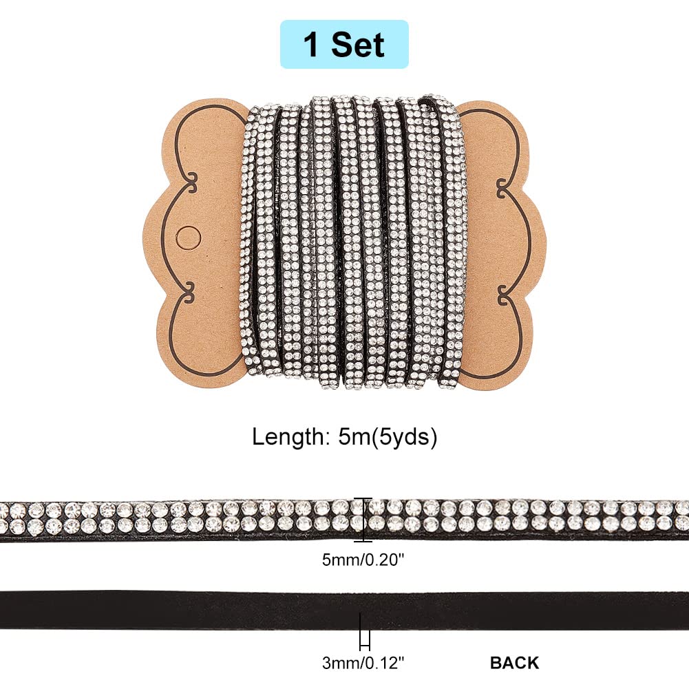 ahandmaker-chain-cordon-faux-daim-noir-strass-5mm-5-47-m image 2