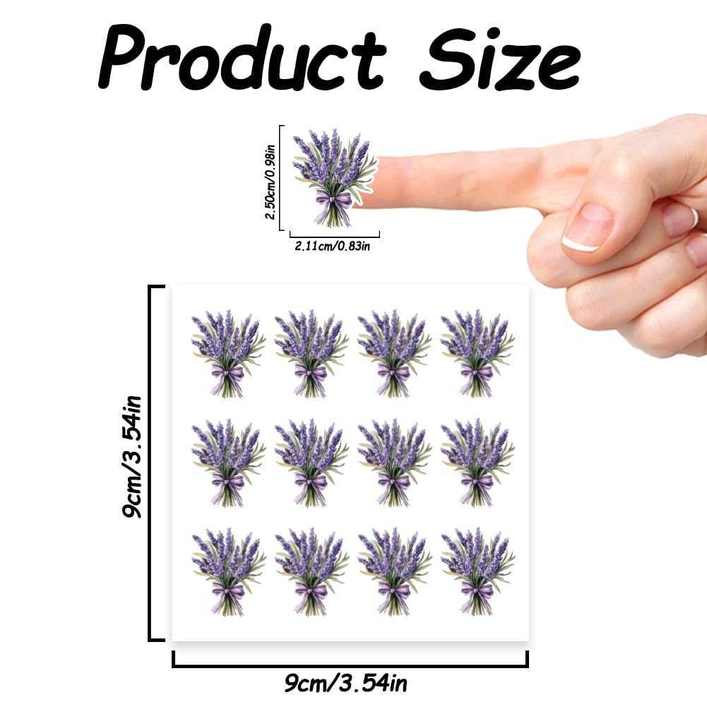 ahandmaker-stickers-lot-240-autocollants-lavande-bouquet image 2