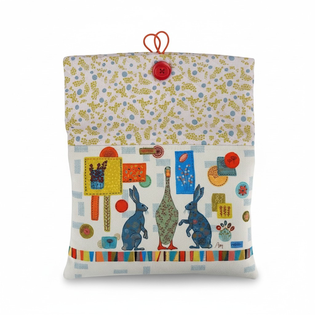 atelier-des-abcdaires-lapins-folk-kit-housse-de-livre-blanc image 1
